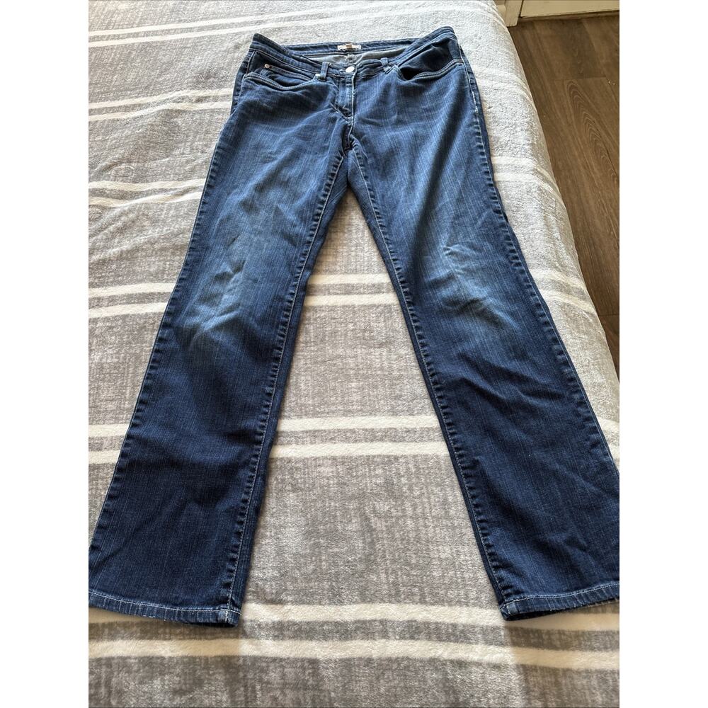 Eileen Fisher Jeans Women’s Size 8 Organic Cotton Mid Rise Straight Leg Blue